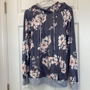 Floral Lightweight Long Hoodie